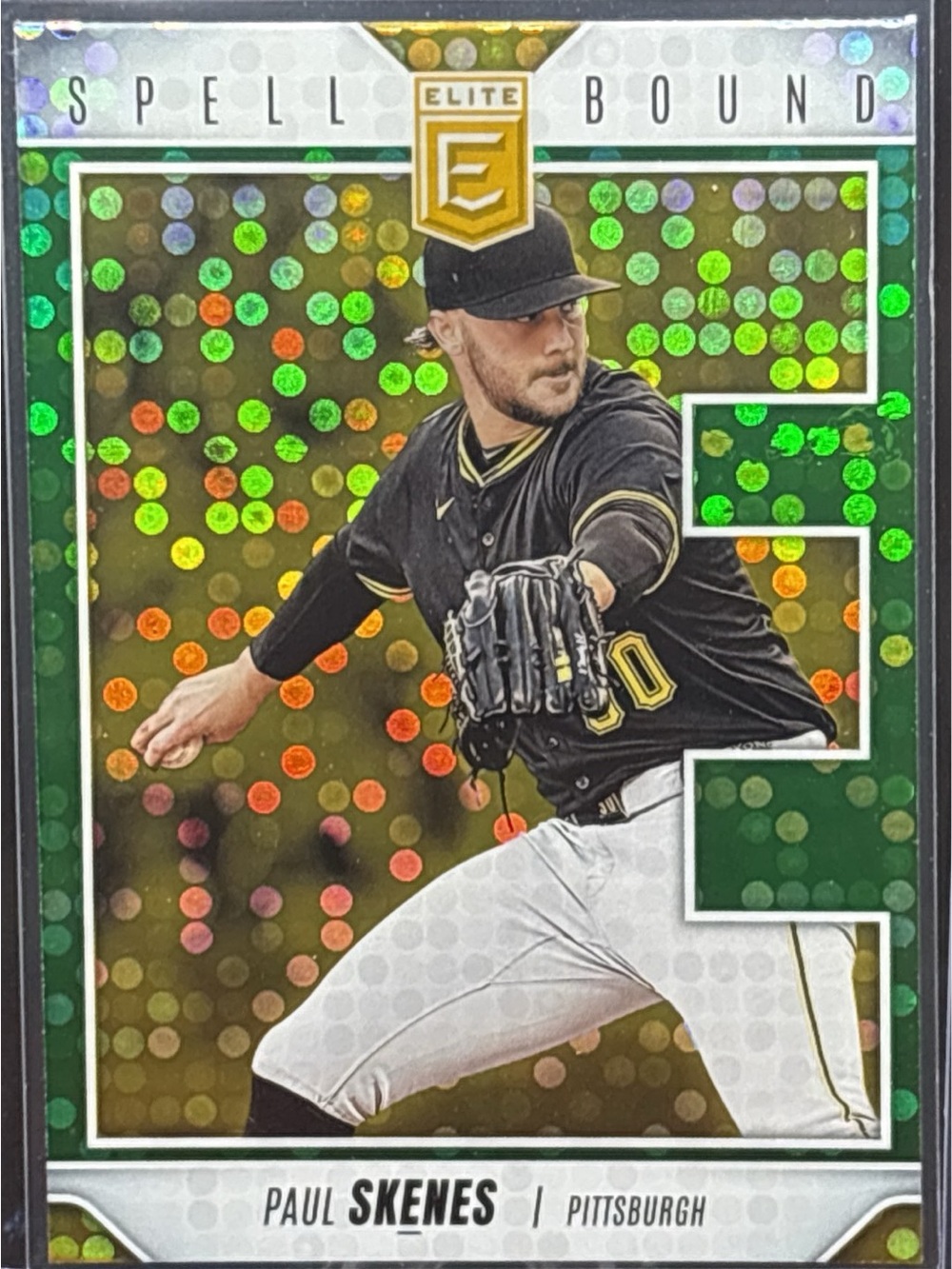 Panini Elite Paul Skenes Spell Bound Baseball Card Green Dot Insert